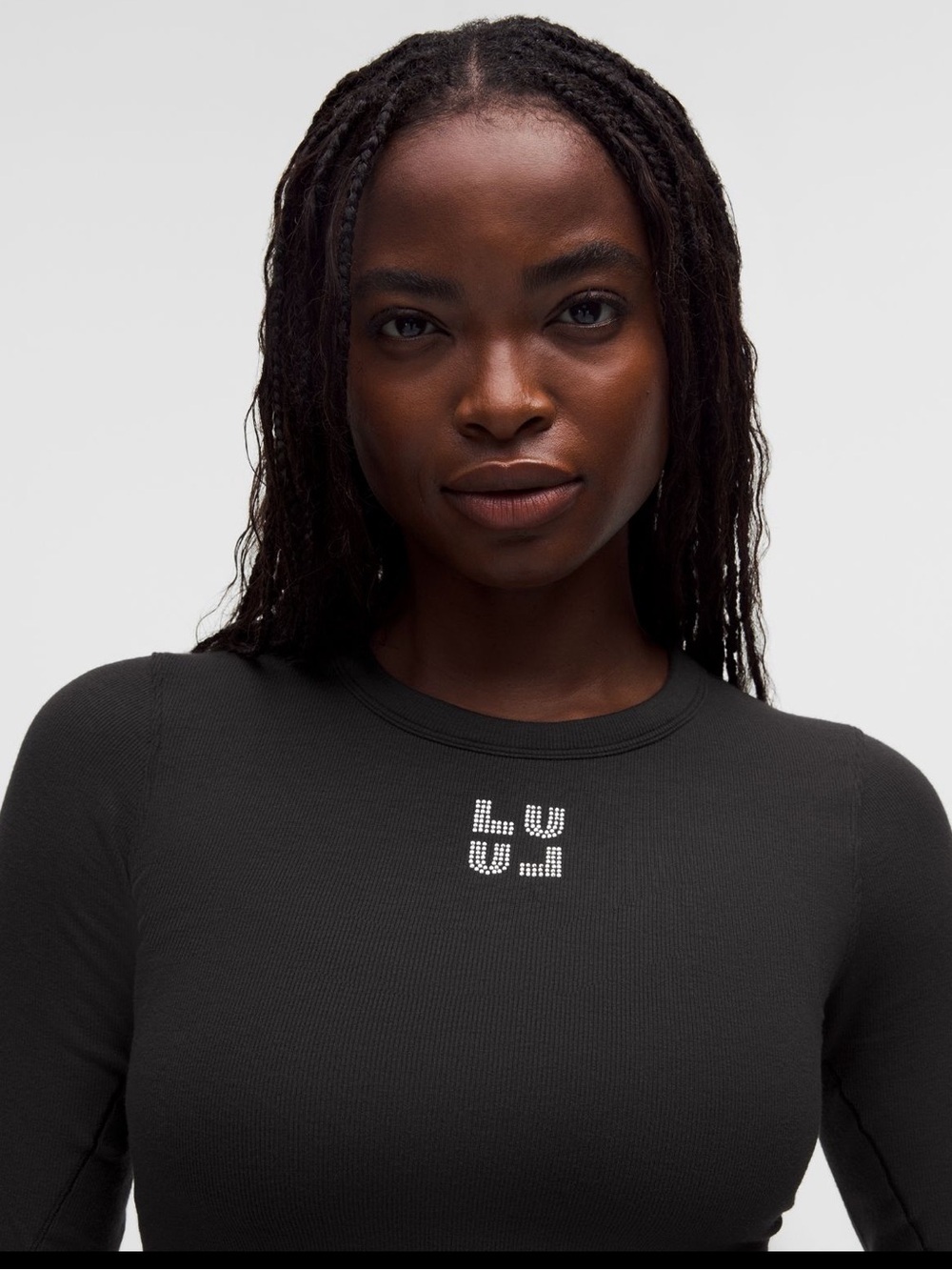 NWT lululemon Hold Tight Long Sleeve *Jewelled Black Size 6